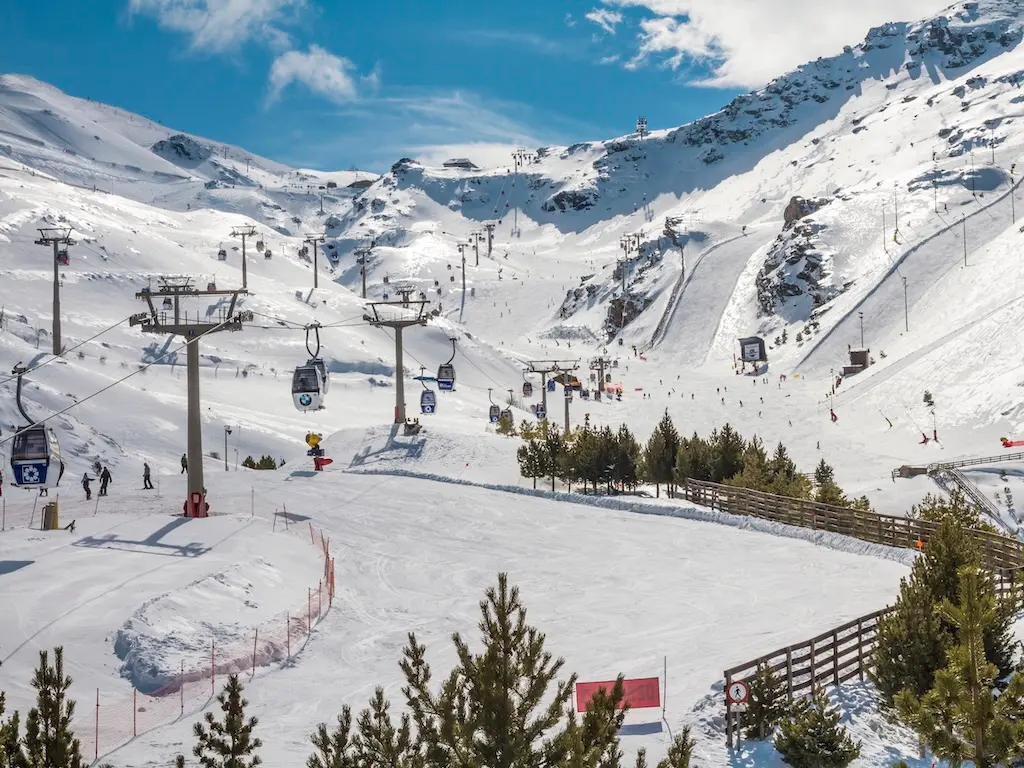 Ski season in the Sierra Nevada