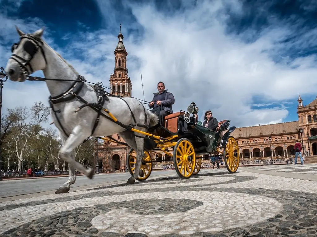 Plaza de España, Seville in winter