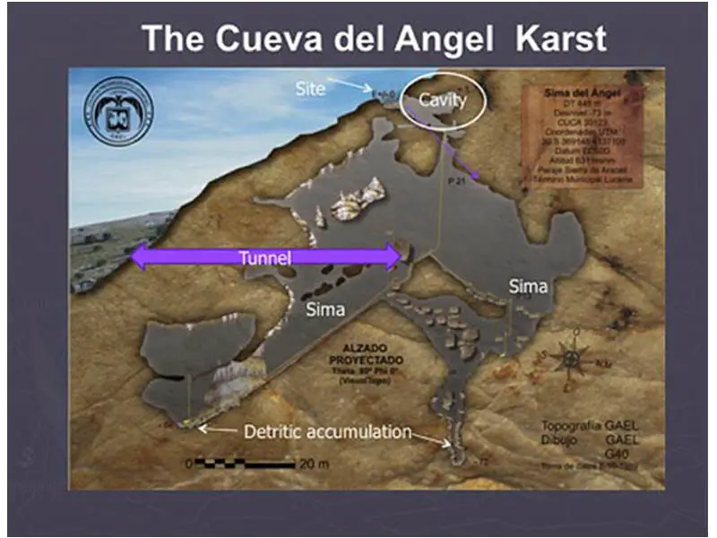 Plan of Angel's Cave (Image courtesy of Turismo Lucena)