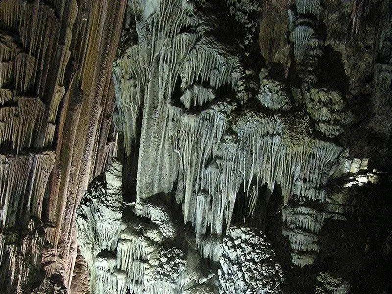 Calcite curtains at Nerja Caves