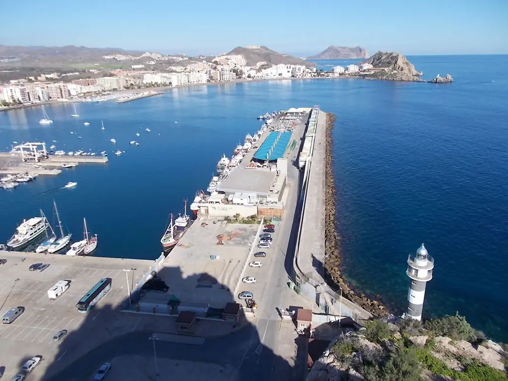 Aguilas port railway station today
