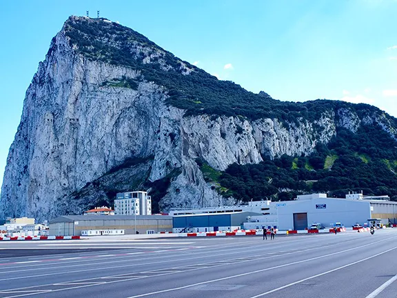 The Rock from Gibraltar International Airport