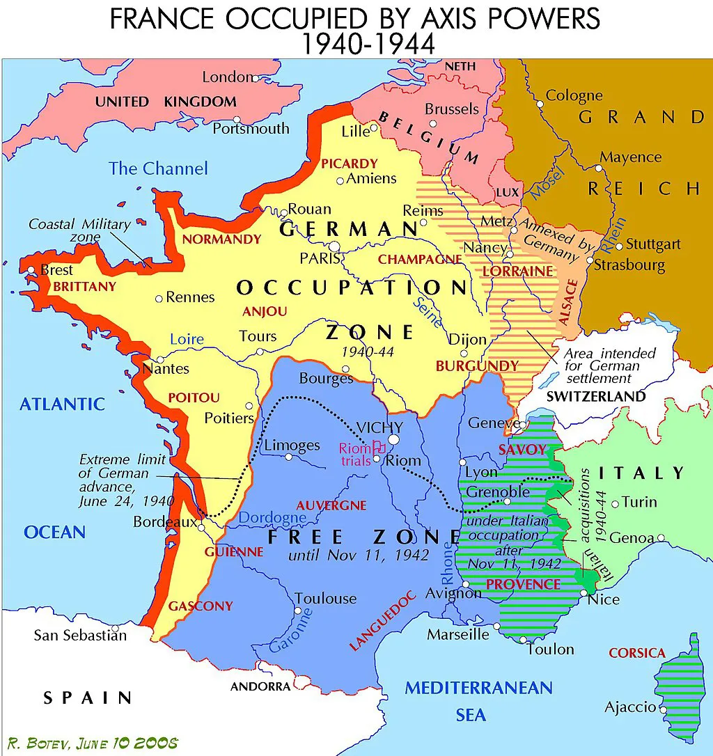 Vichy France and the occupied territories