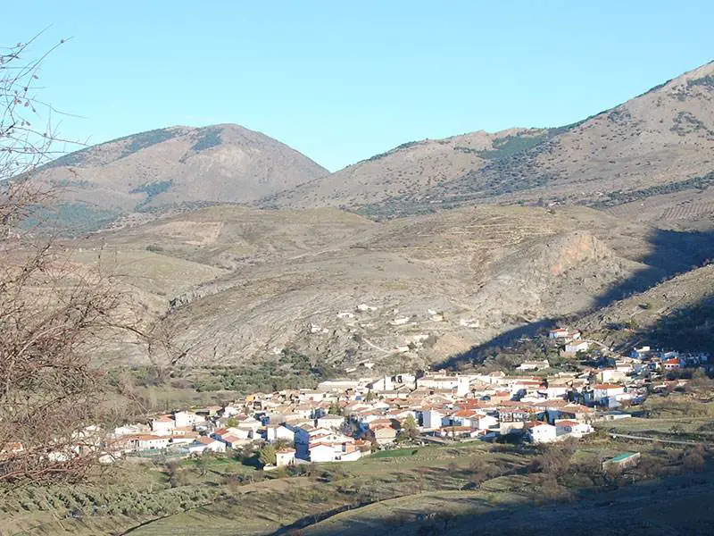 The mountain village of Gor in the Geopark Granada
