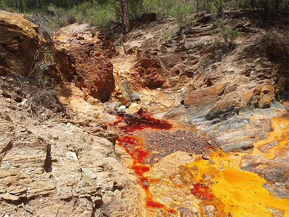Rio Tinto - red like blood Huelva province in Andalucia