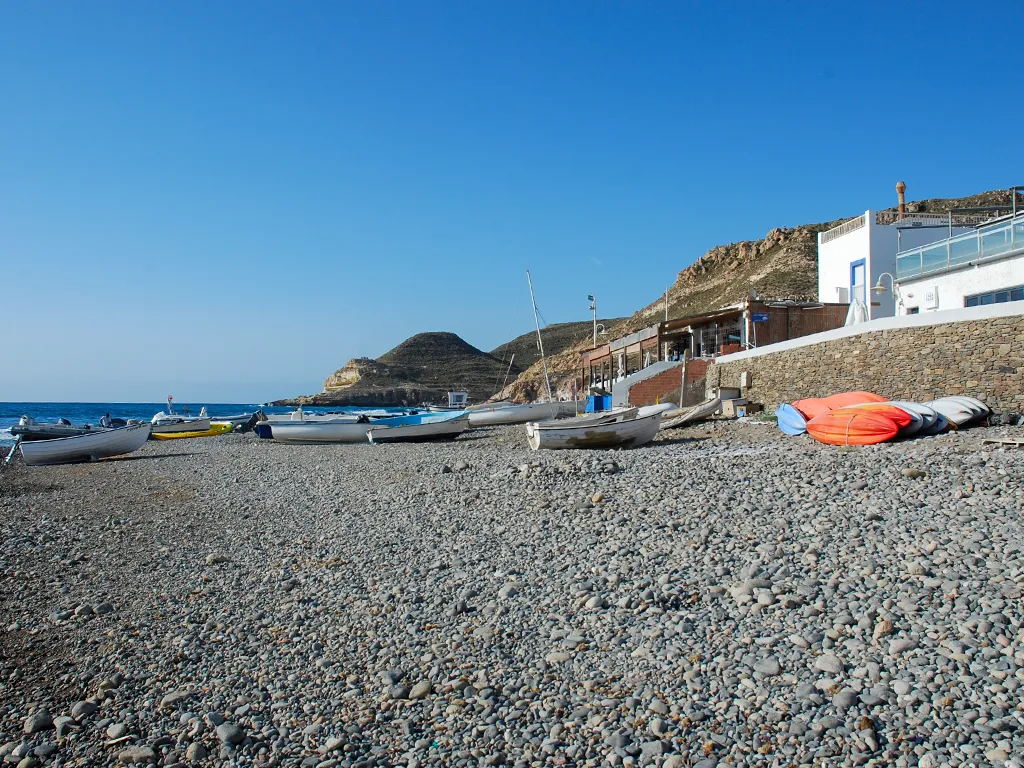 Fishing boats on the beach Las Negras