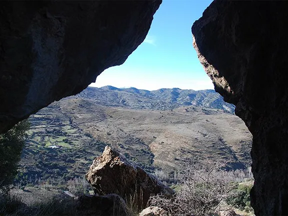 View through Holey Rock