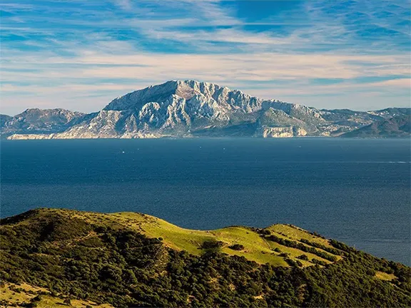 The Gibraltar Straits towards North Africa