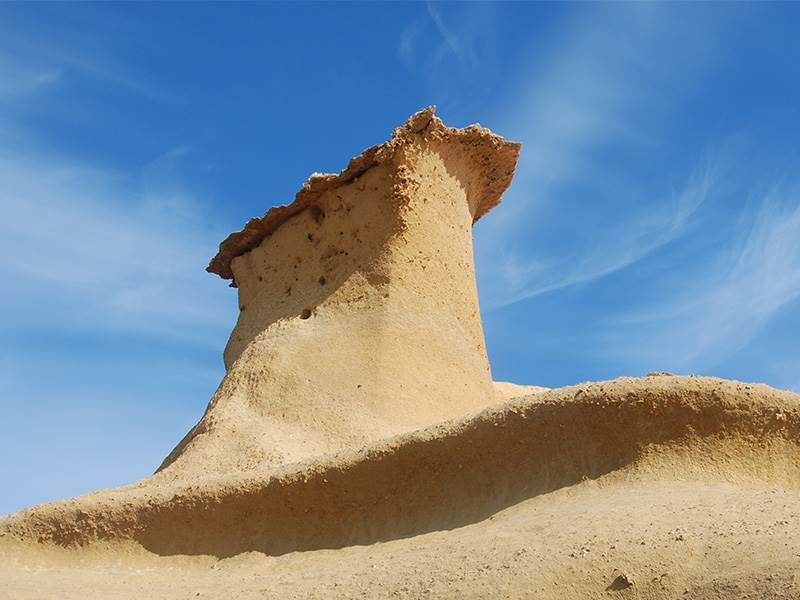 Weird sandstone erosion at Playa de los Cocedores