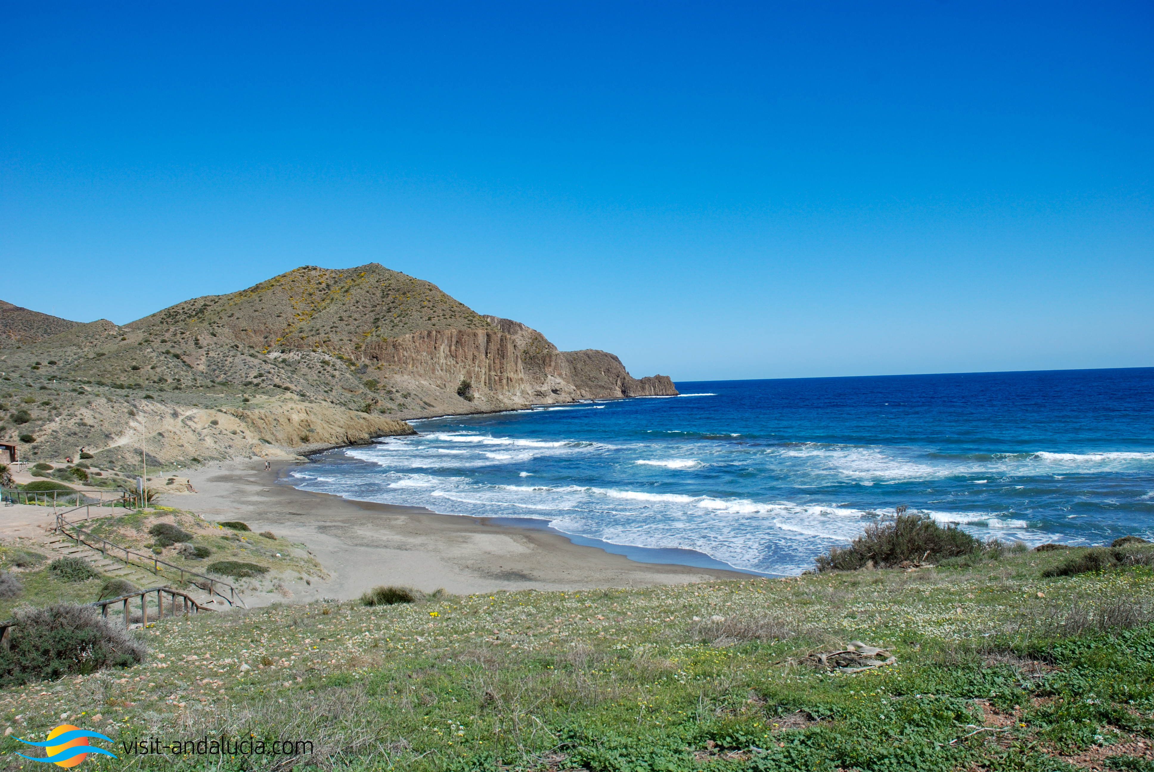 Isleta de Moro Beach in the Cabo de Gata Nijar Parque Natural, Almeria Province