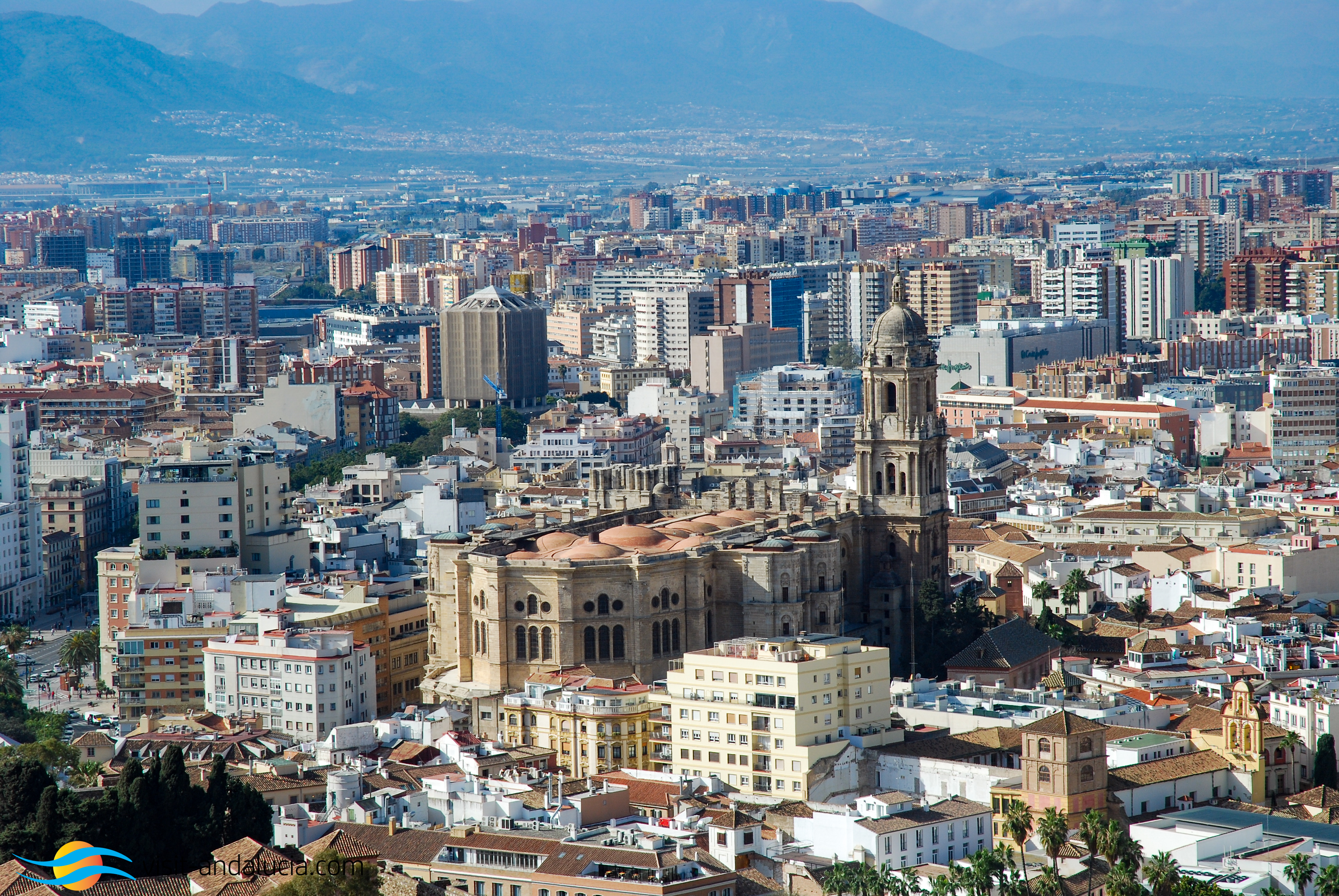 Malaga Cathedral from Gibalfaro