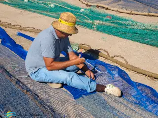 Mending Nets at El Rompido, Huelva Province