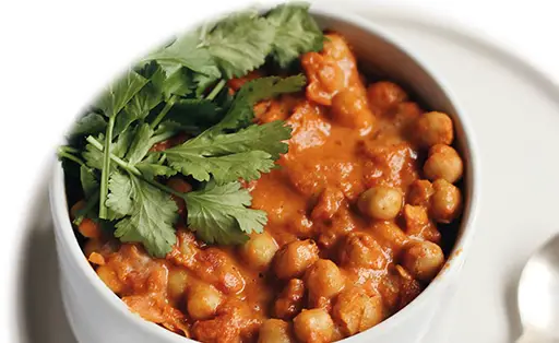 Chickpea Curry served with Tomato & Coriander Salsa